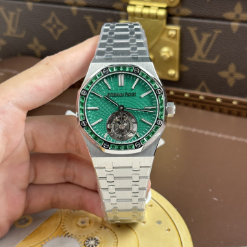 최고퀄 오데마피게 로얄오크 플라잉 투르비옹 그린 다이얼 에메랄드 베젤 41mm 26730